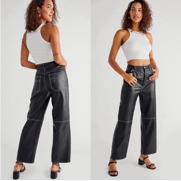 We the free - free people It Factor vegan leather pants - Picture 1 of 6